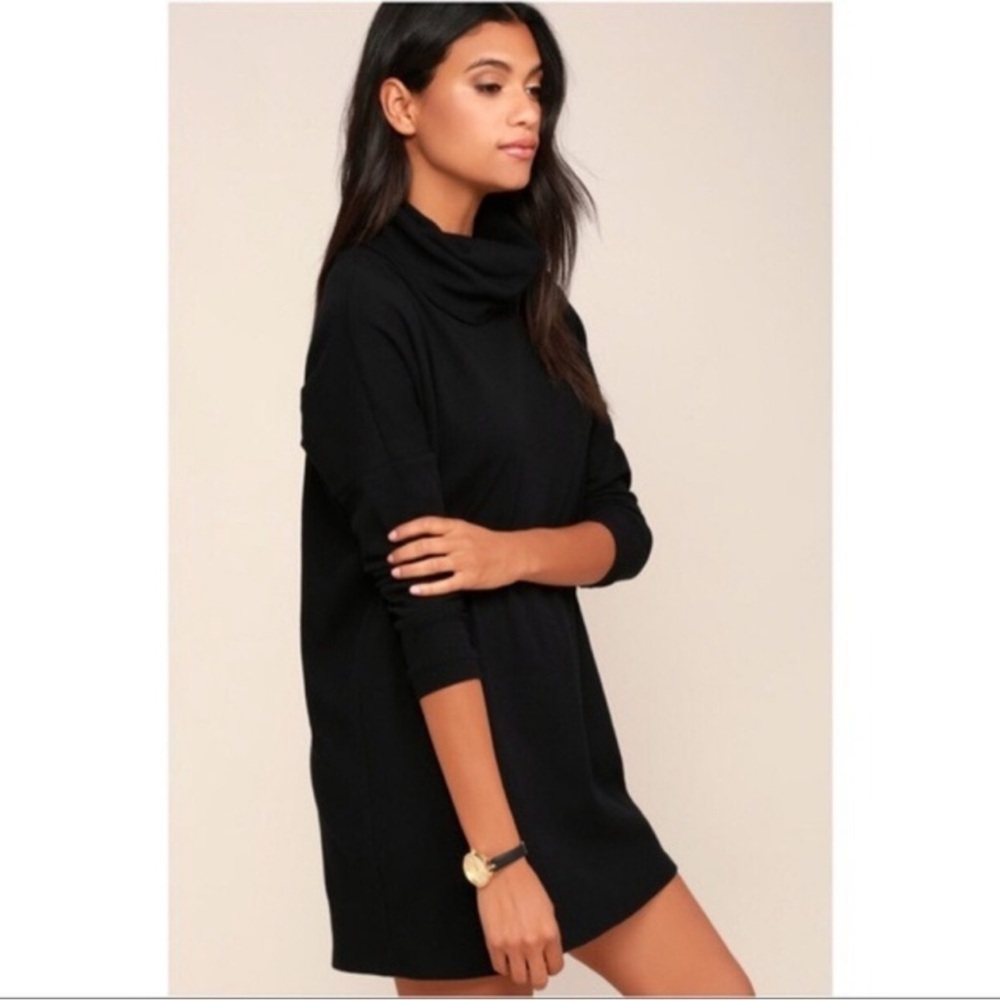 Lulus turtleneck long sleeve sweater dress